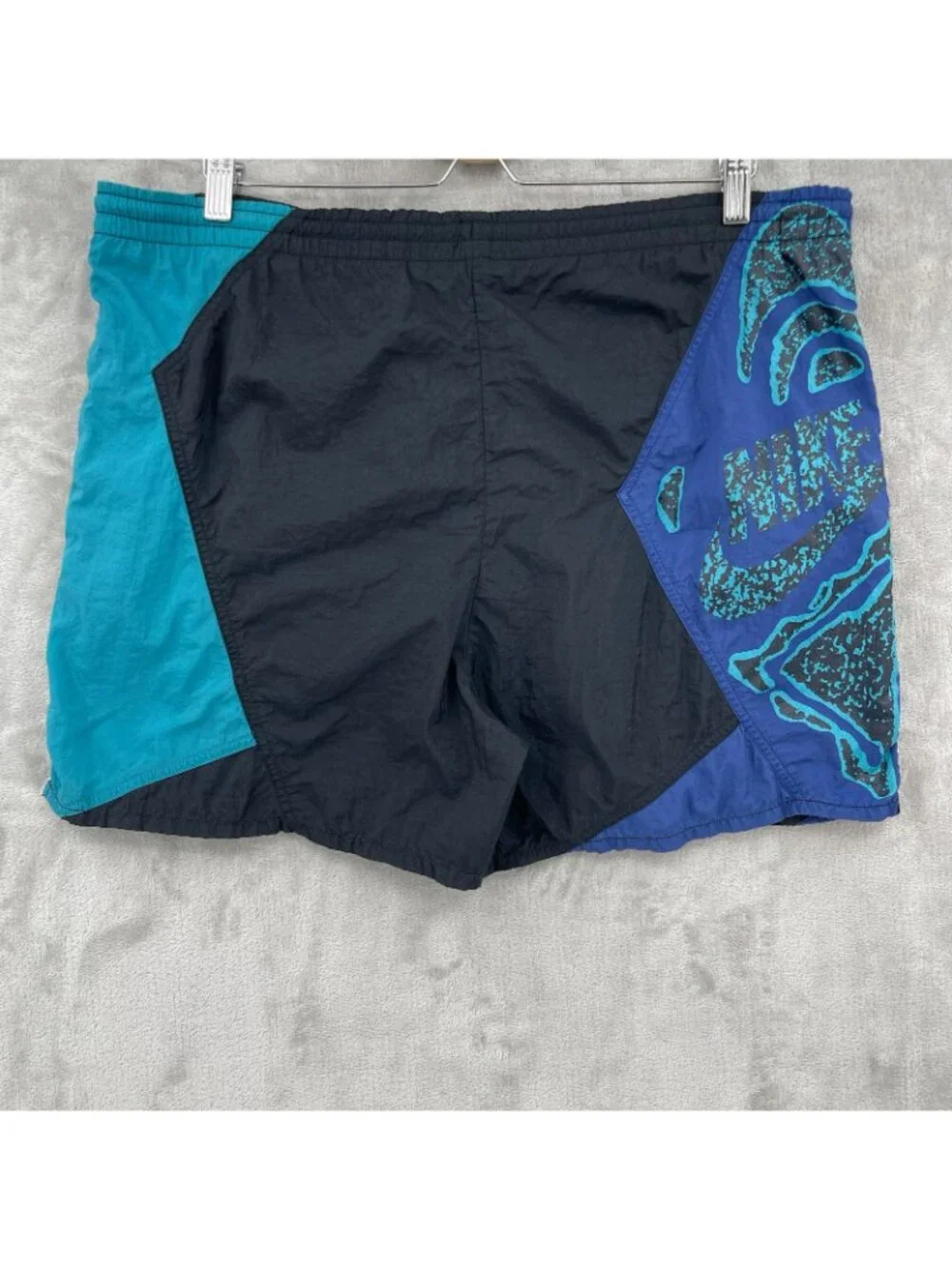 Vintage Nike 90s Nylon Swim Shorts Geometric Aztec Abstract Trunks